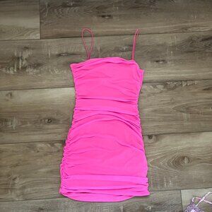 Princess Polly Hot pink open back mini dress, US 4
